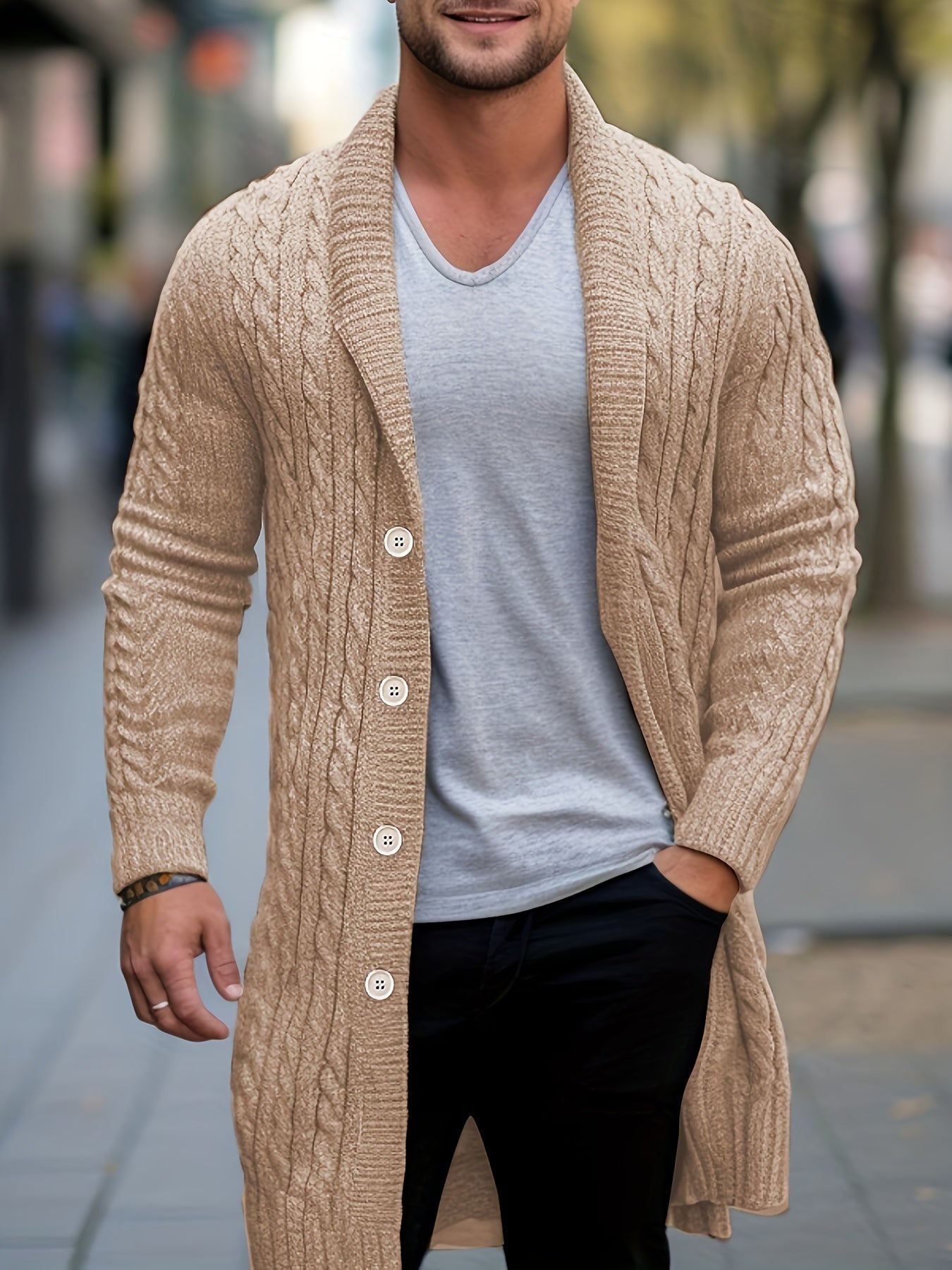 Herren Strickjacke mit Daunenfüllung