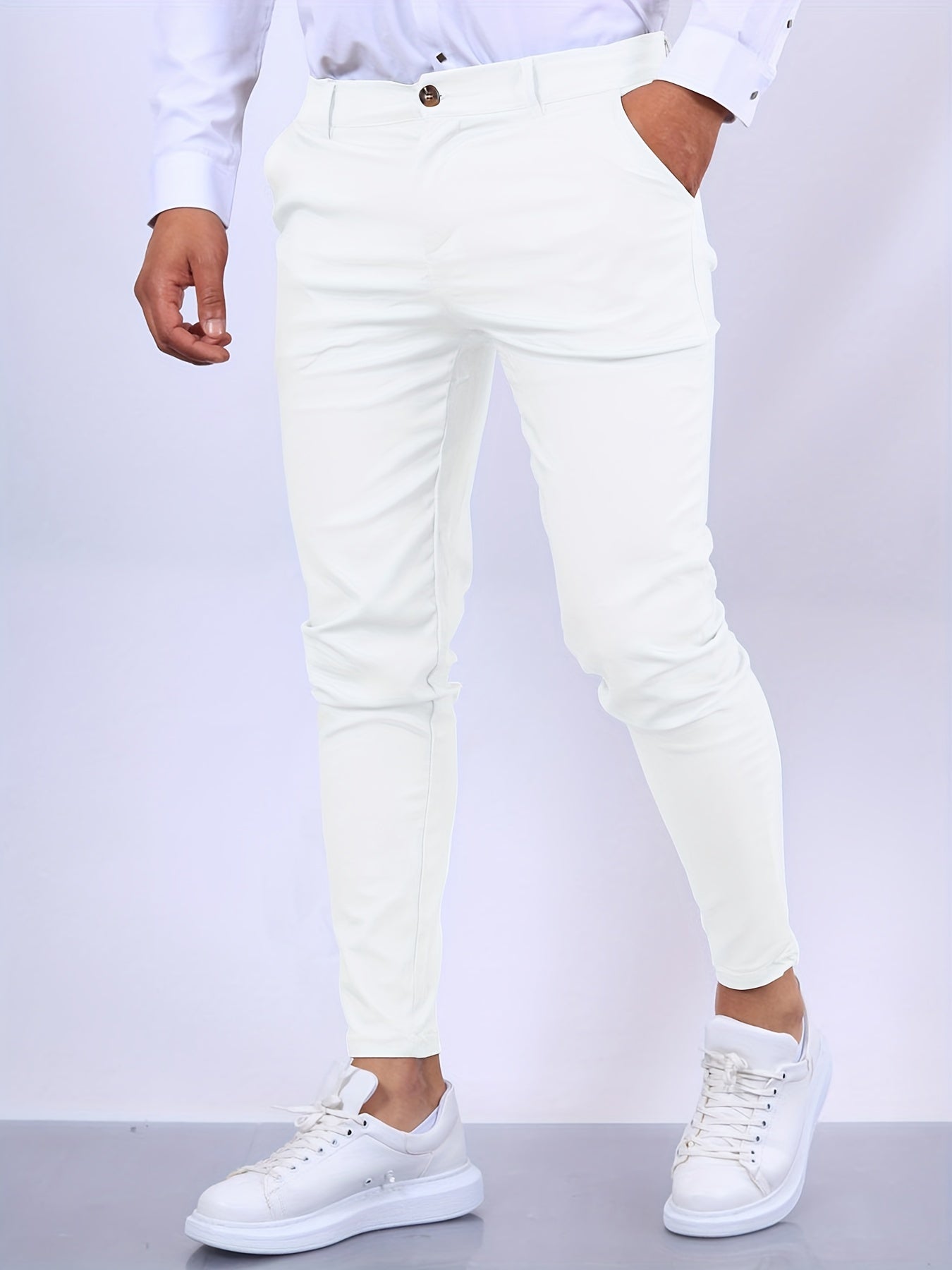 Herren schmal geschnittene chino-stretch-hose