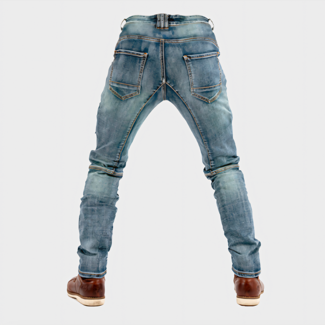 Herren Jeans mit Motorrad-Design