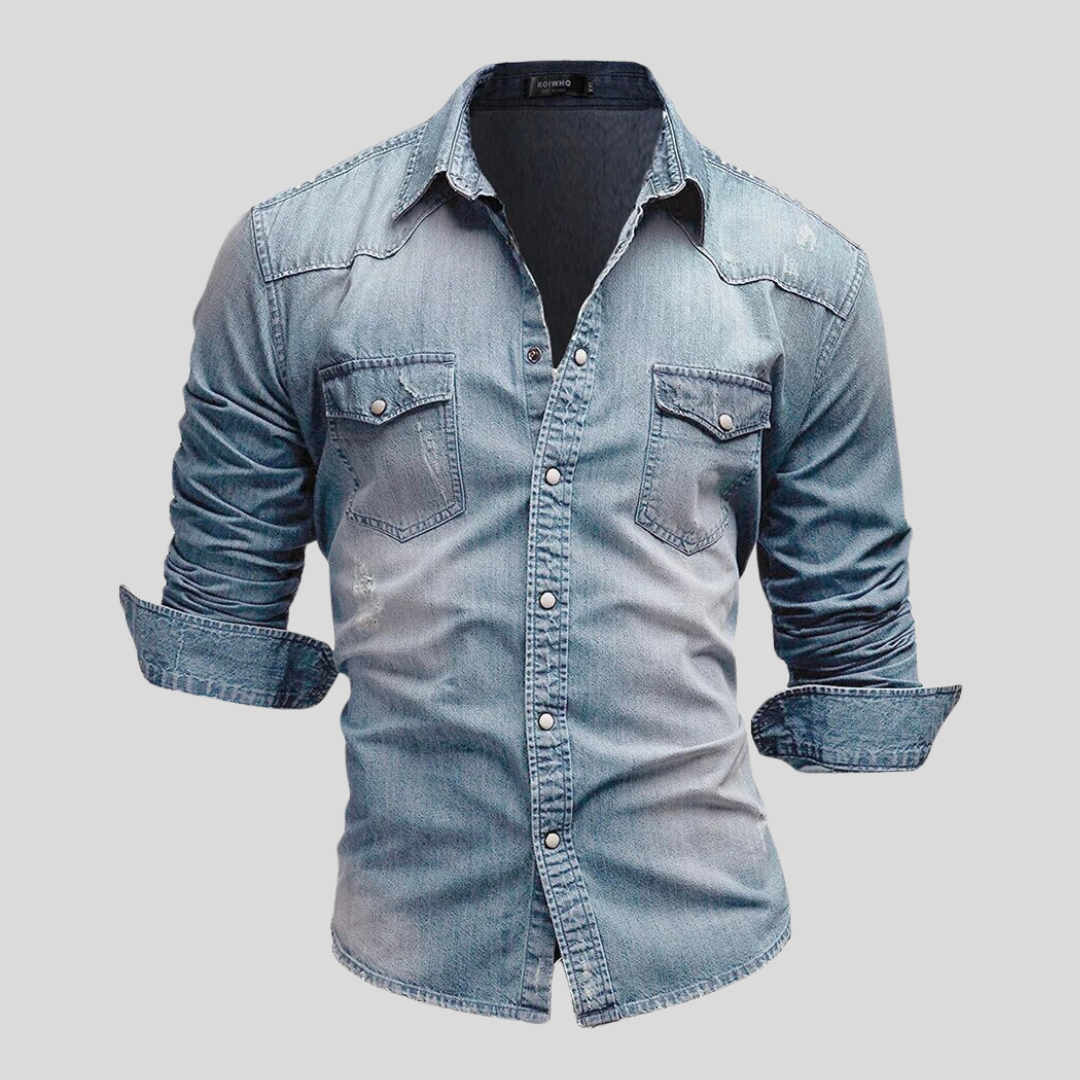 Herren-Denim-Hemd