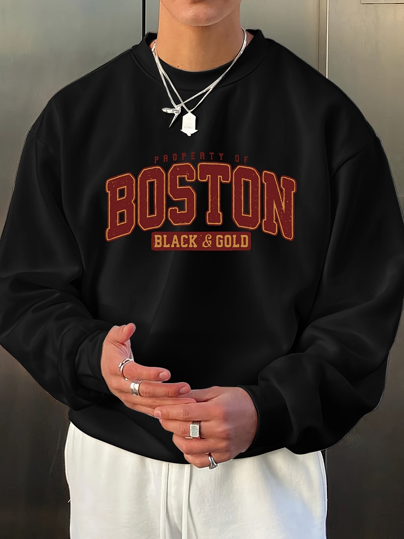 Herren boston oversized pullover