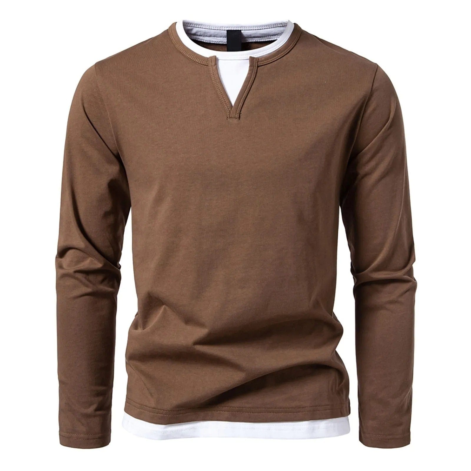 Herren langarm pullover mit rundhalsausschnitt