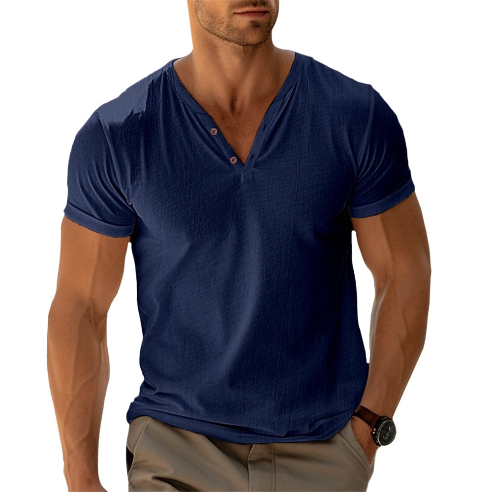 Herren T-Shirt mit knopfdetails