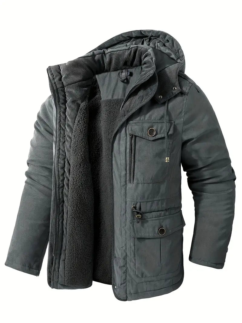 Herren Winterjacke mit Kapuze