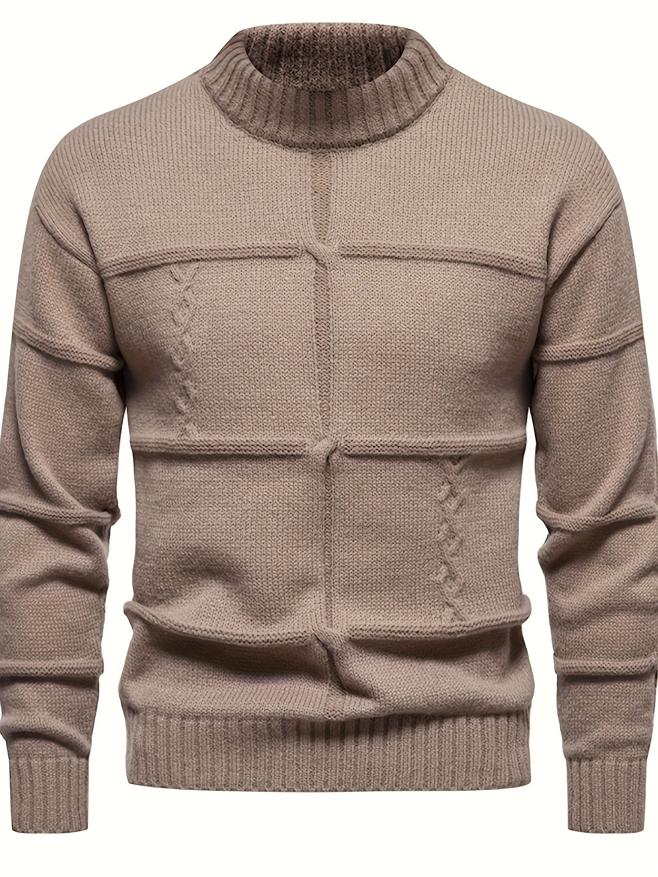 Herren-Strickpullover mit Strukturmuster