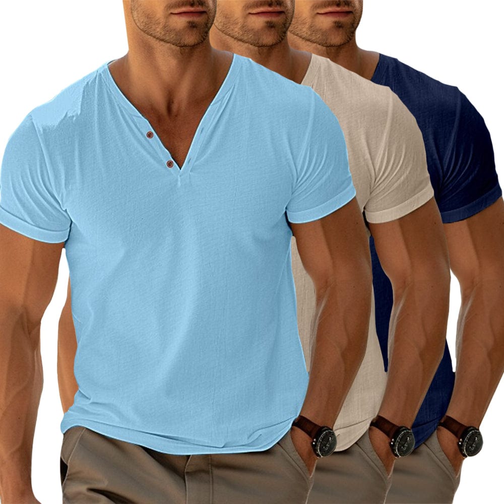 Herren T-Shirt mit knopfdetails