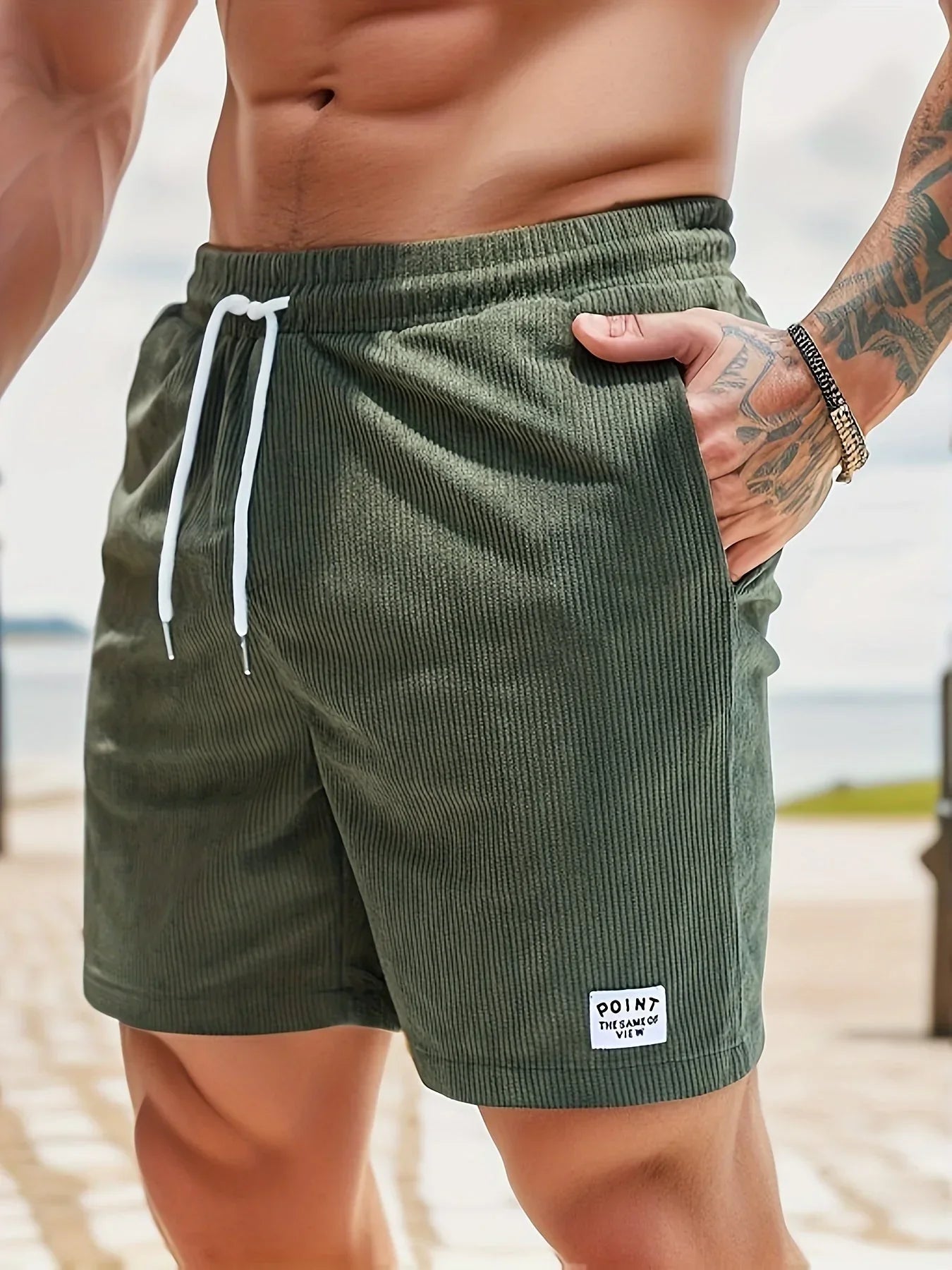 Herren Sommer Shorts mit Kordelzug