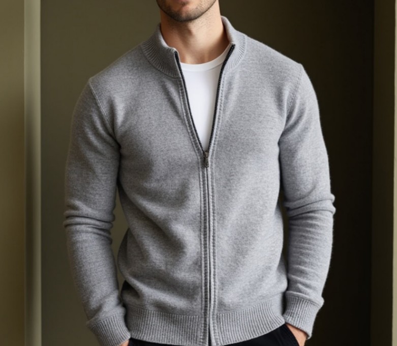 Herren Strickjacke mit Merinowolle