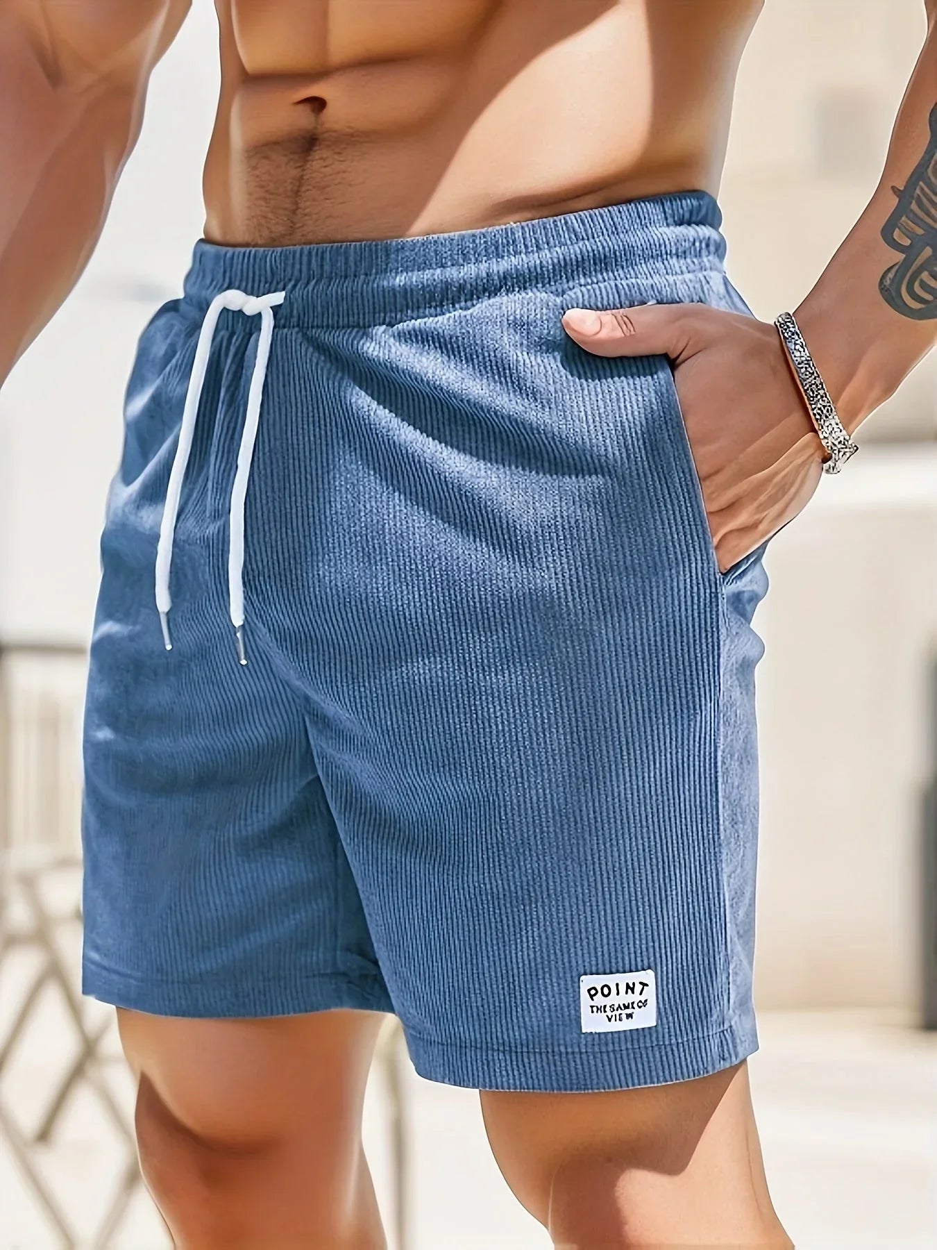 Herren Sommer Shorts mit Kordelzug