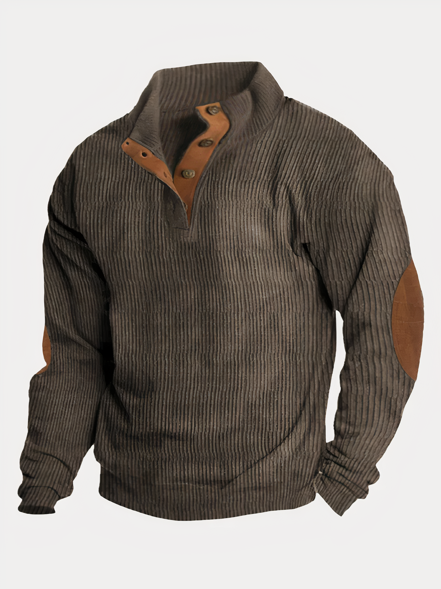 Herren Pullover mit Cord-Design und langen Ärmeln