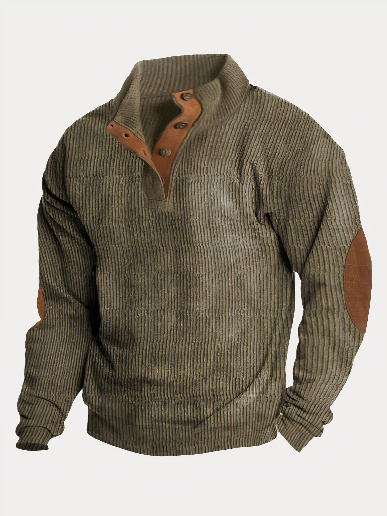 Herren Pullover mit Cord-Design und langen Ärmeln