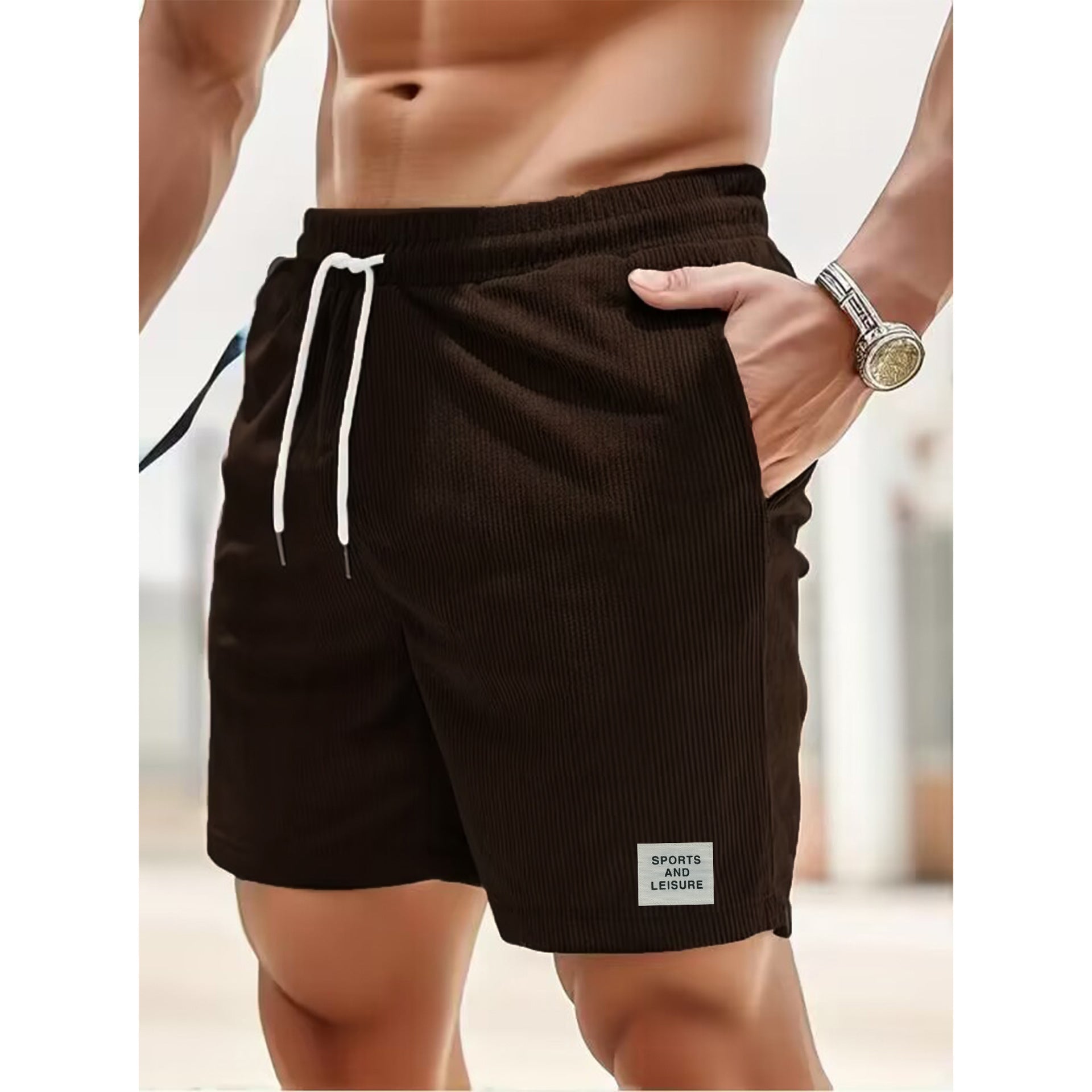 Herren Sommer Shorts mit Kordelzug