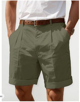 Herren Sommer Leinen Shorts