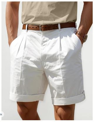 Herren Sommer Leinen Shorts