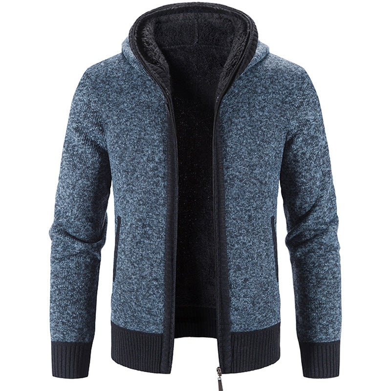 Herren Strickjacke mit Kapuze