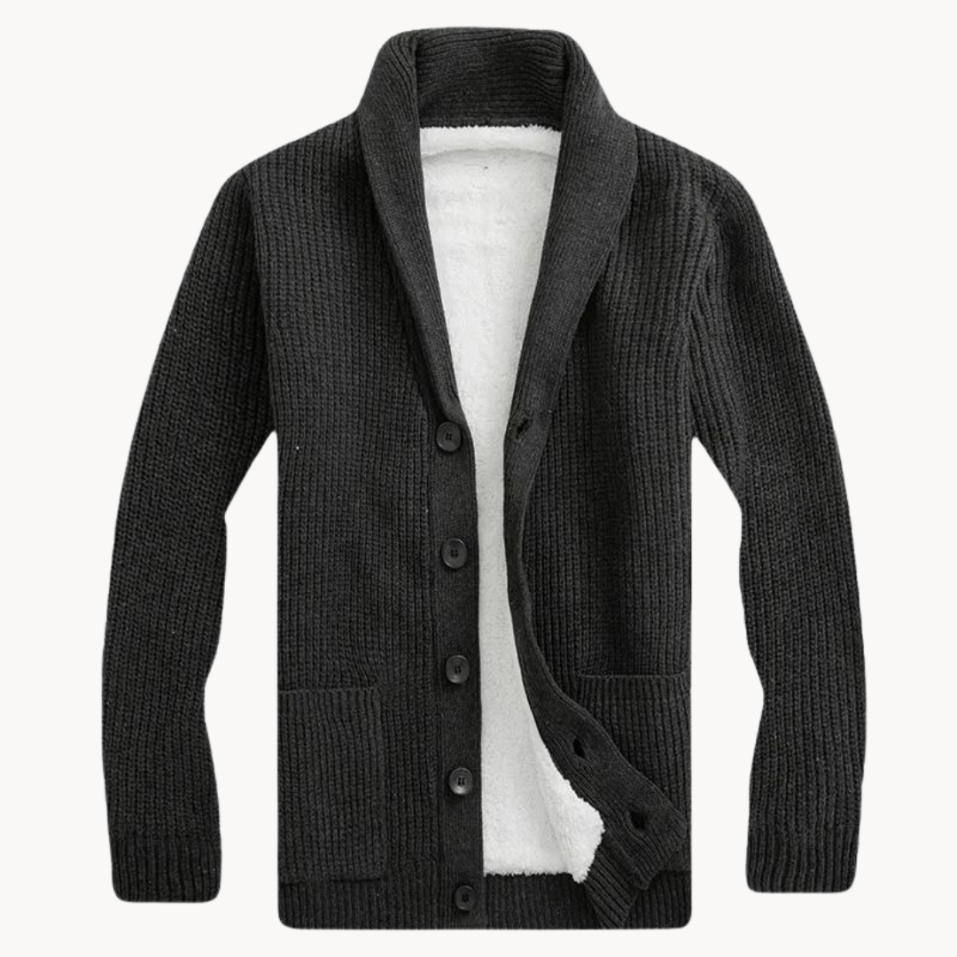 Herren Strickjacke mit Fleece-Futter