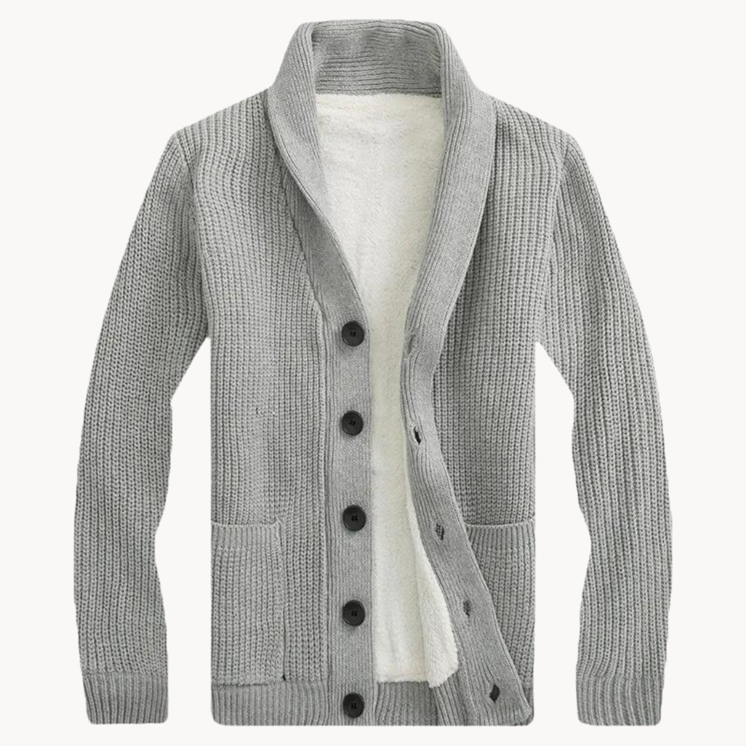 Herren Strickjacke mit Fleece-Futter