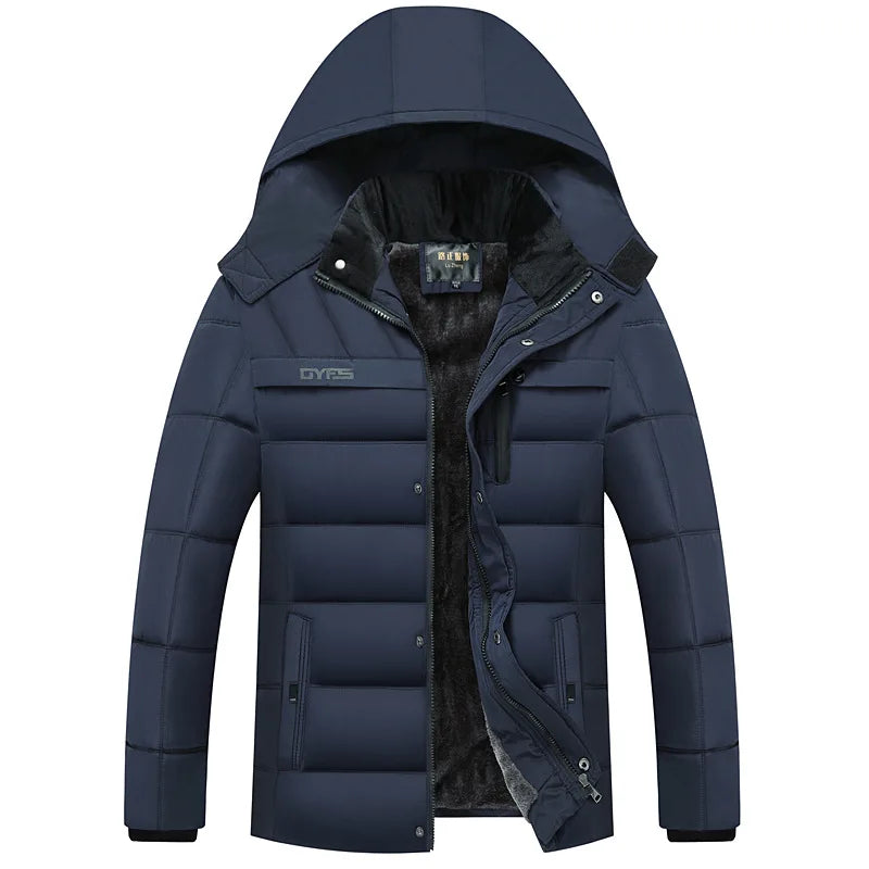 Herren Winterjacke mit Kapuze und wärmendem Innenfutter