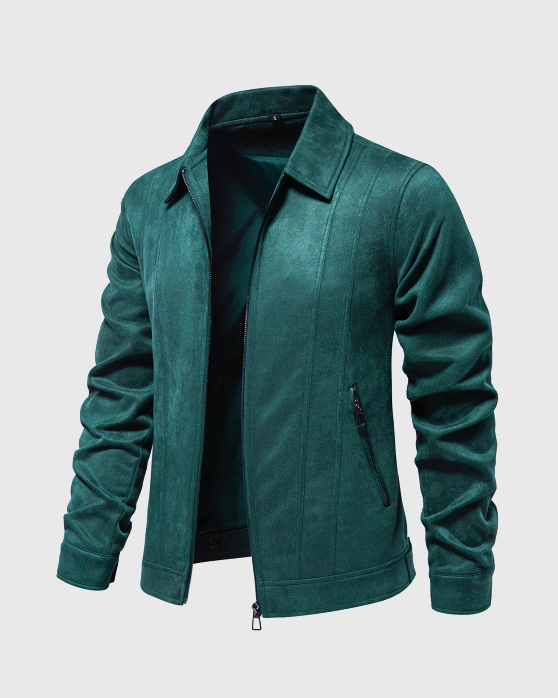 Herren Bomberjacke mit Wildlederdesign