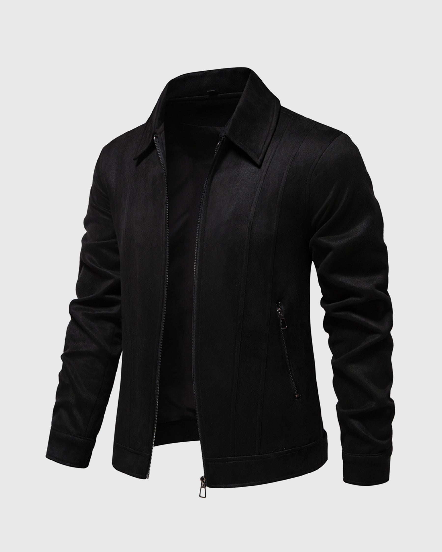 Herren Bomberjacke mit Wildlederdesign