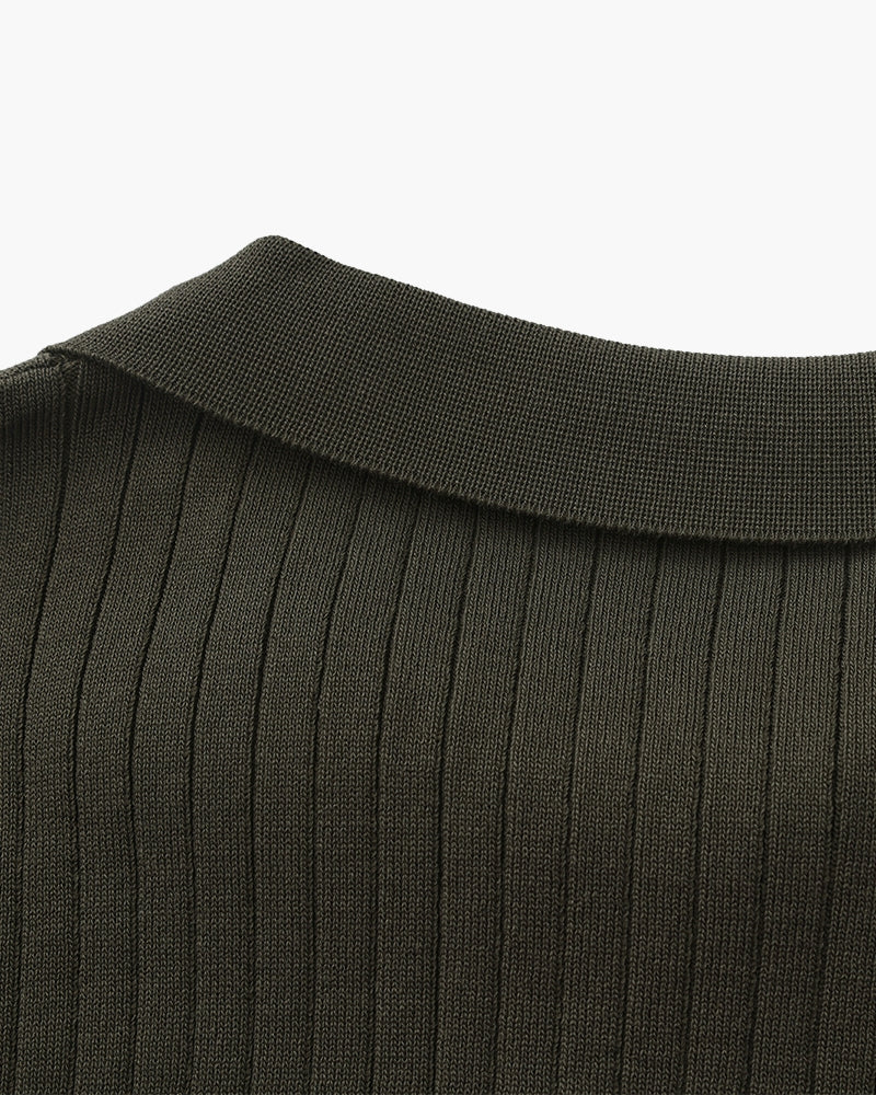 Herren-Poloshirt mit Rippstruktur