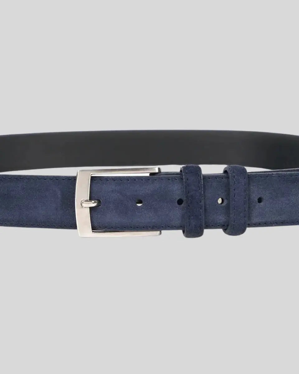 Herren Wildleder Gürtel - Zeitloses Design mit Silberner Schnalle
