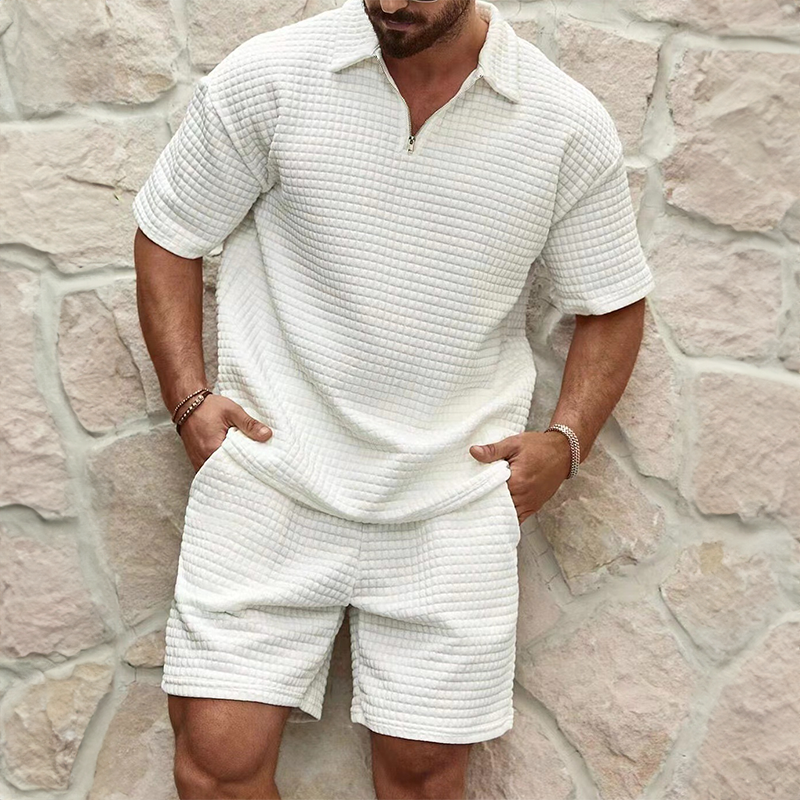 Herren-2-teiliger Set aus Kurzarm-Oberteil und Shorts