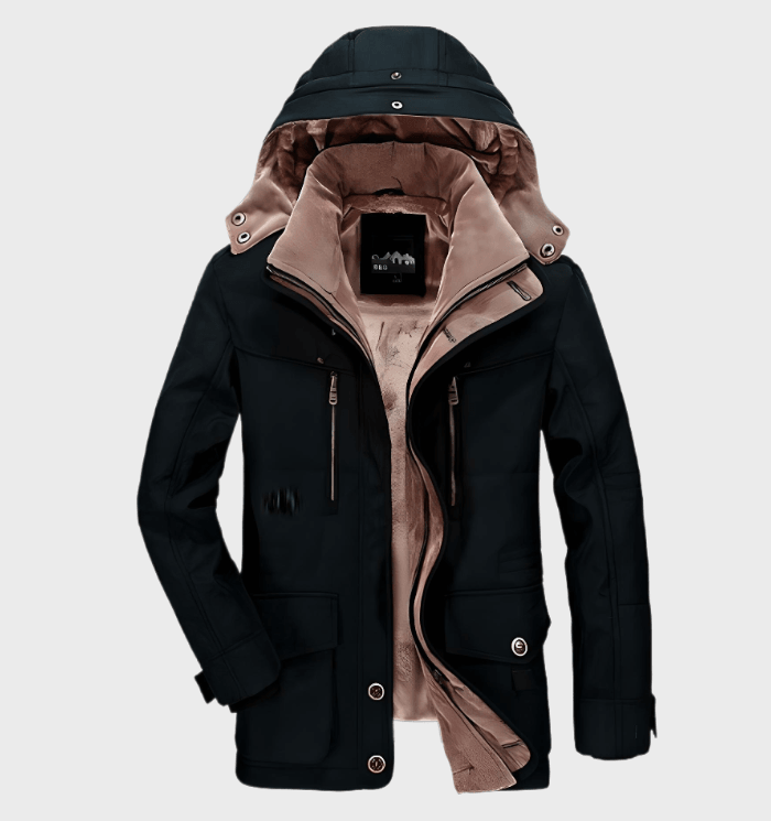 Herren Winterjacke mit dicker, warmer Fütterung