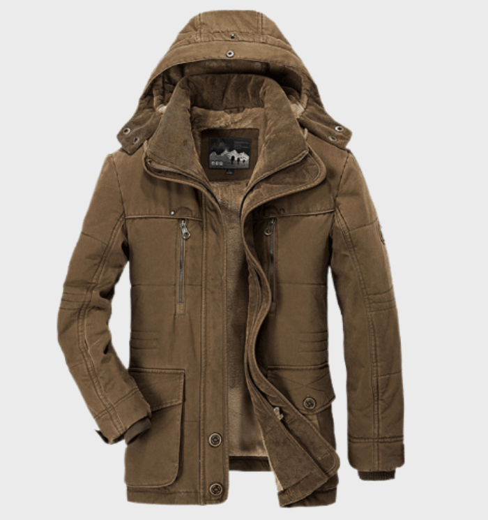 Herren Winterjacke mit dicker, warmer Fütterung