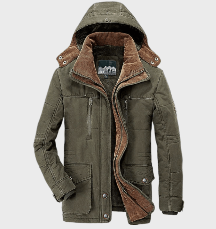 Herren Winterjacke mit dicker, warmer Fütterung