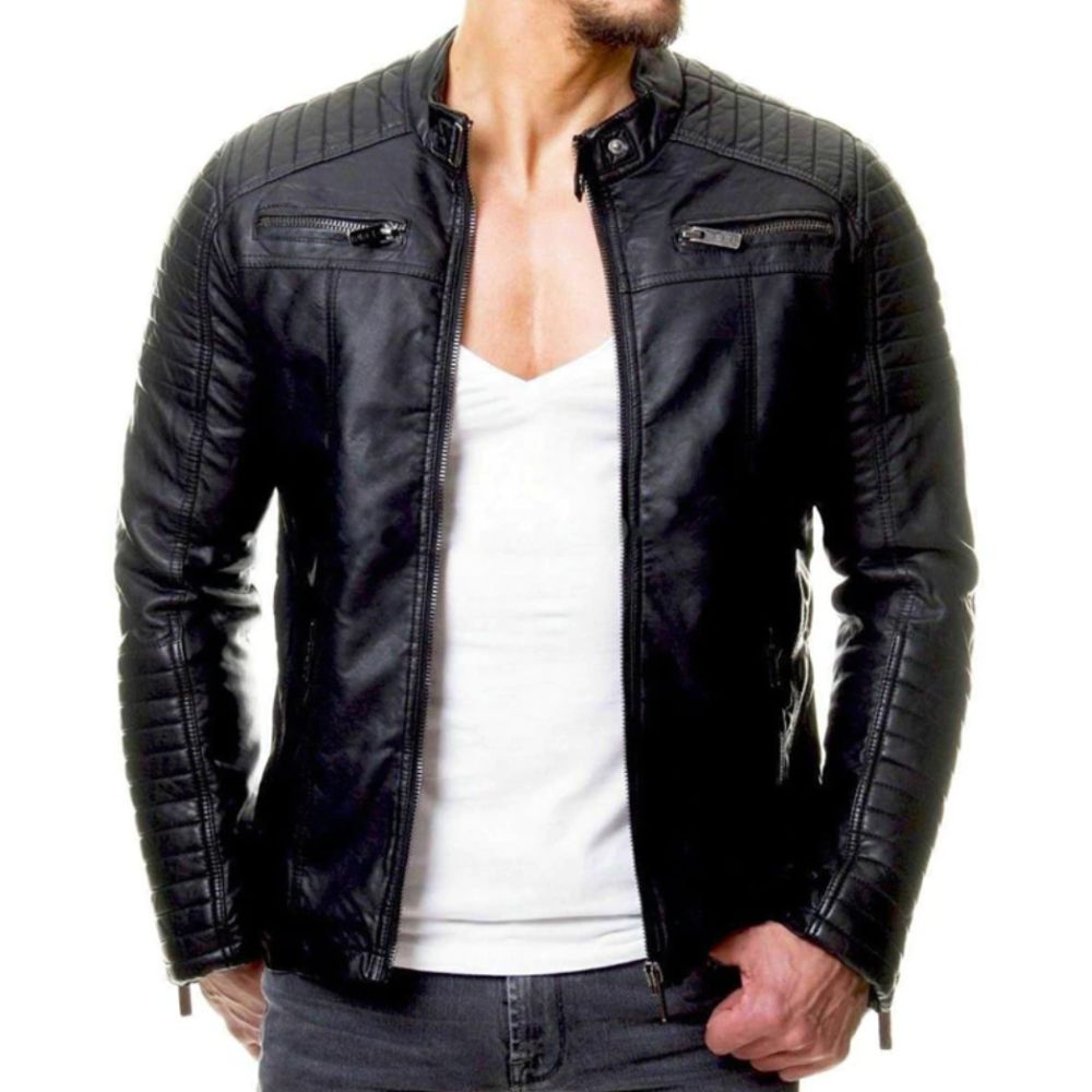 Herren Lederjacke mit Vintage-Stil