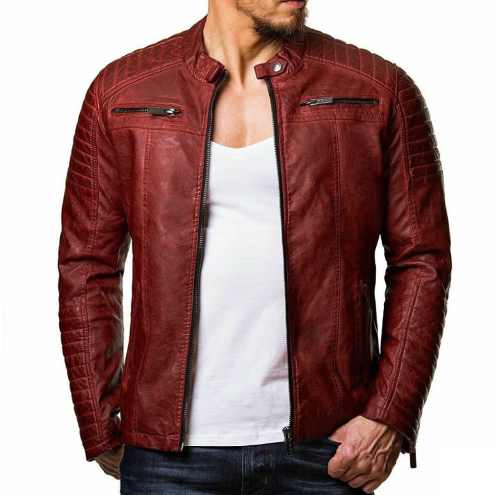 Herren Lederjacke mit Vintage-Stil