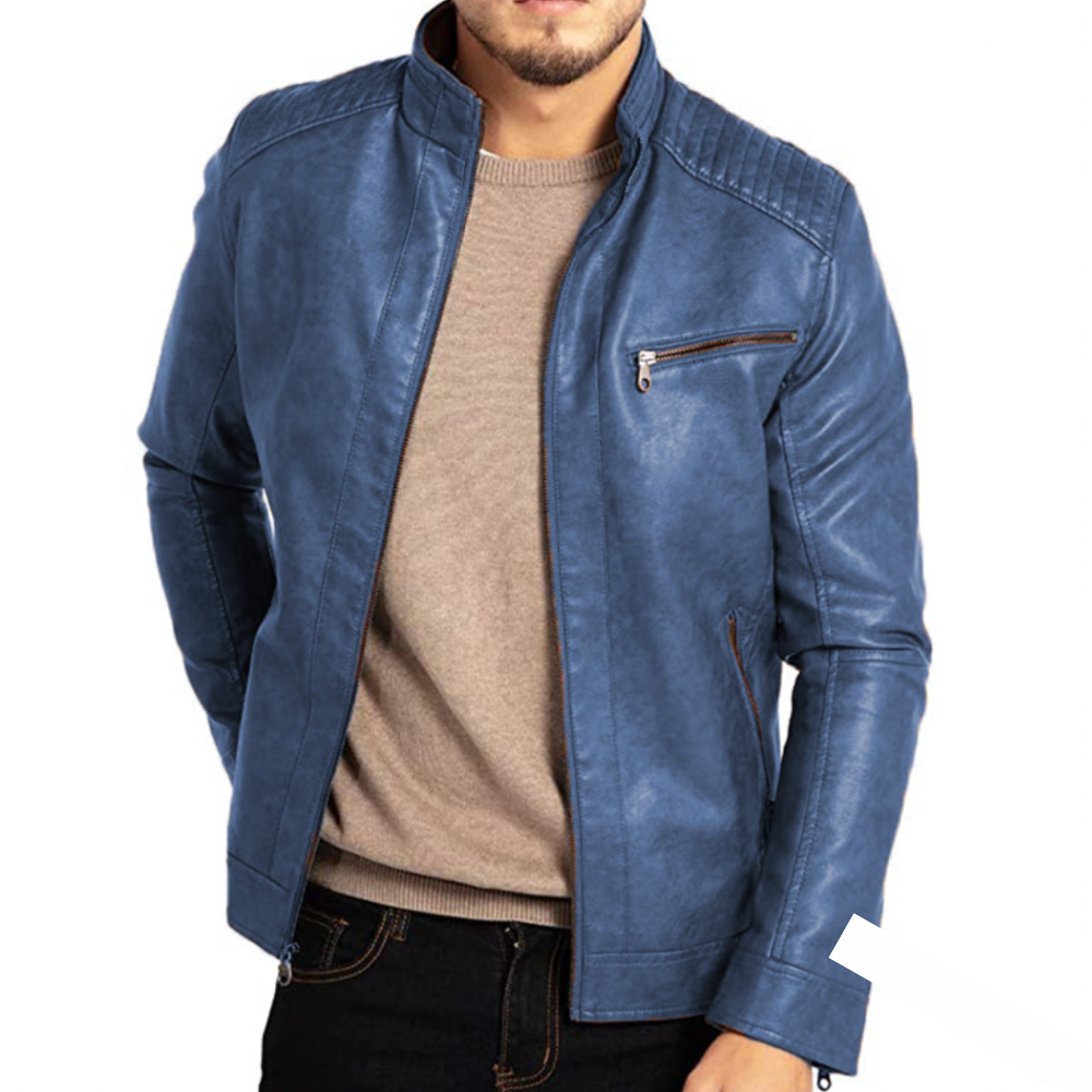 Herren Lederjacke mit Vintage-Stil