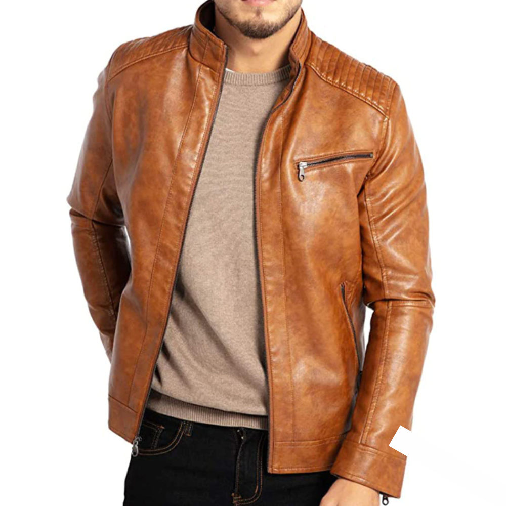 Herren Lederjacke mit Vintage-Stil