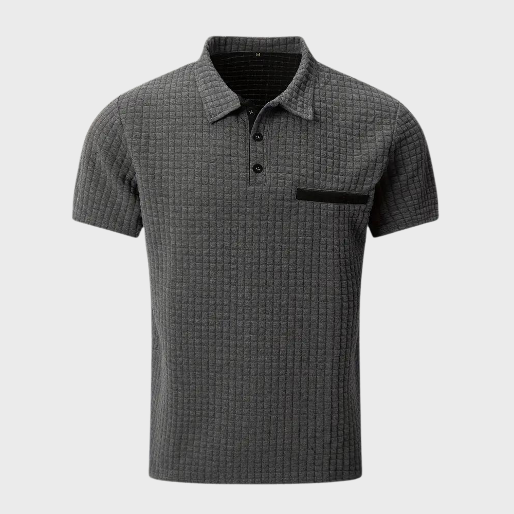 Herren Poloshirt mit Dezentem Muster