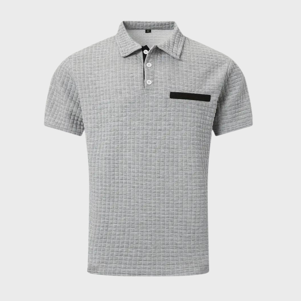 Herren Poloshirt mit Dezentem Muster