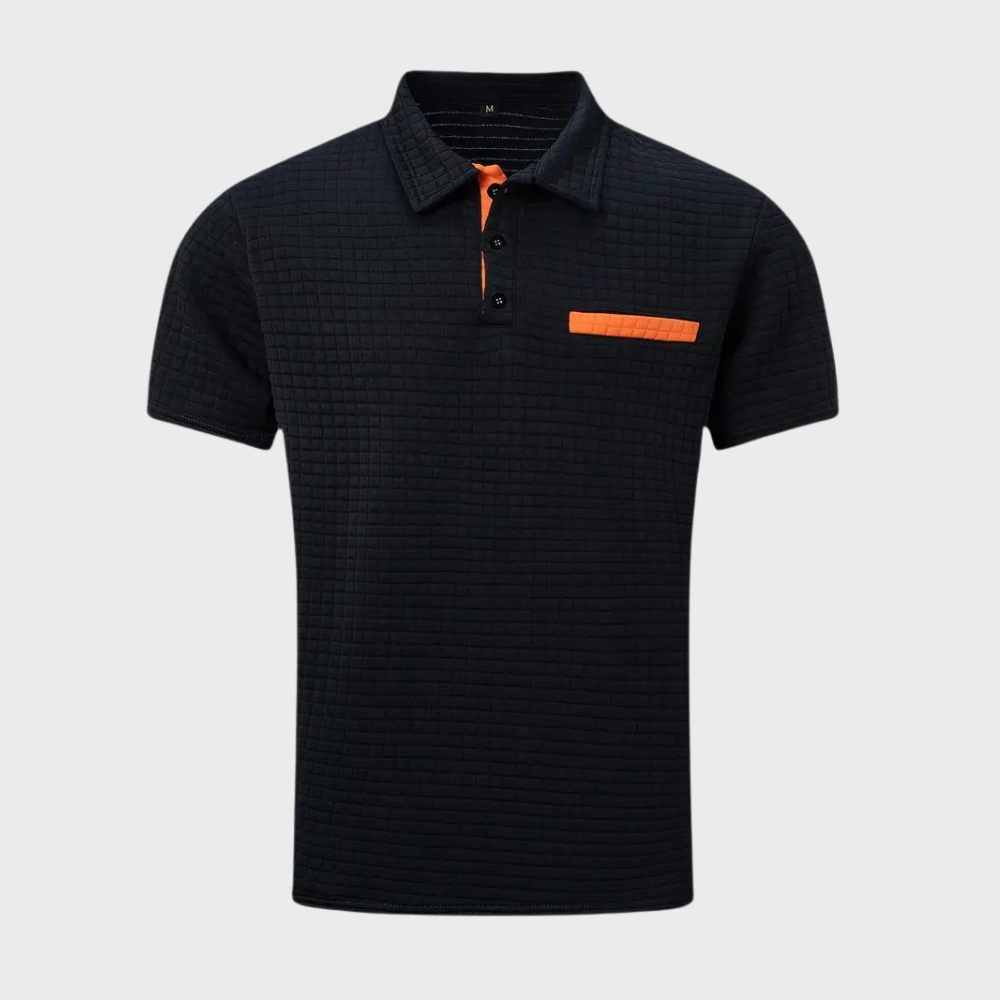 Herren Poloshirt mit Dezentem Muster