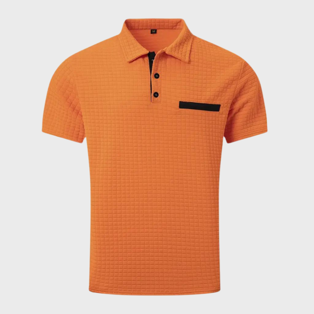 Herren Poloshirt mit Dezentem Muster