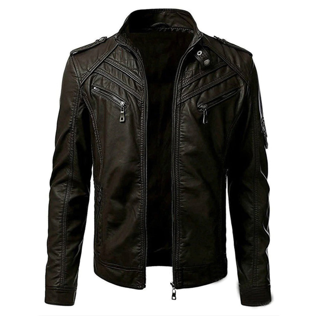 Herren Moderne Lederjacke