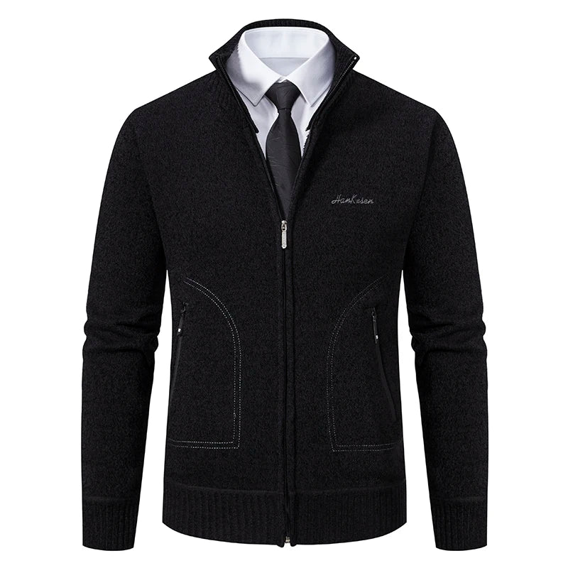 Herren business fleece-winterweste mit seitentaschen