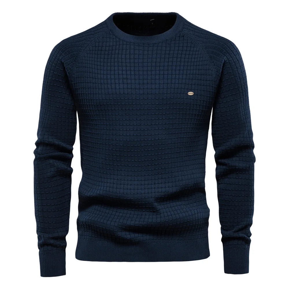 Herren strickpullover mit strukturmuster