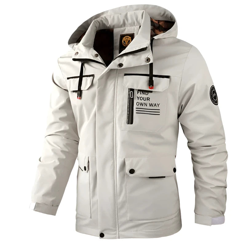 Herren Outdoor-Winterjacke mit Wasserdichter Beschichtung