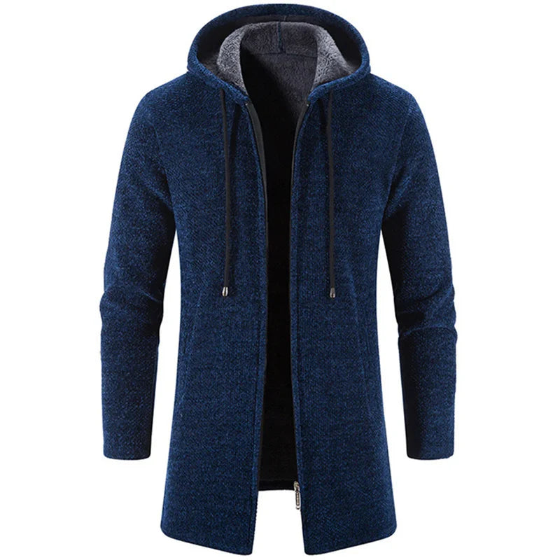 Herren lange wollweste mit fleece