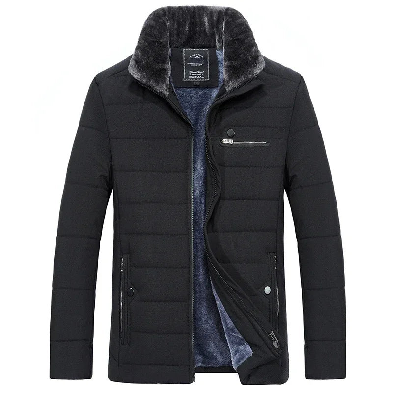 Herren winterjacke mit fleece-futter