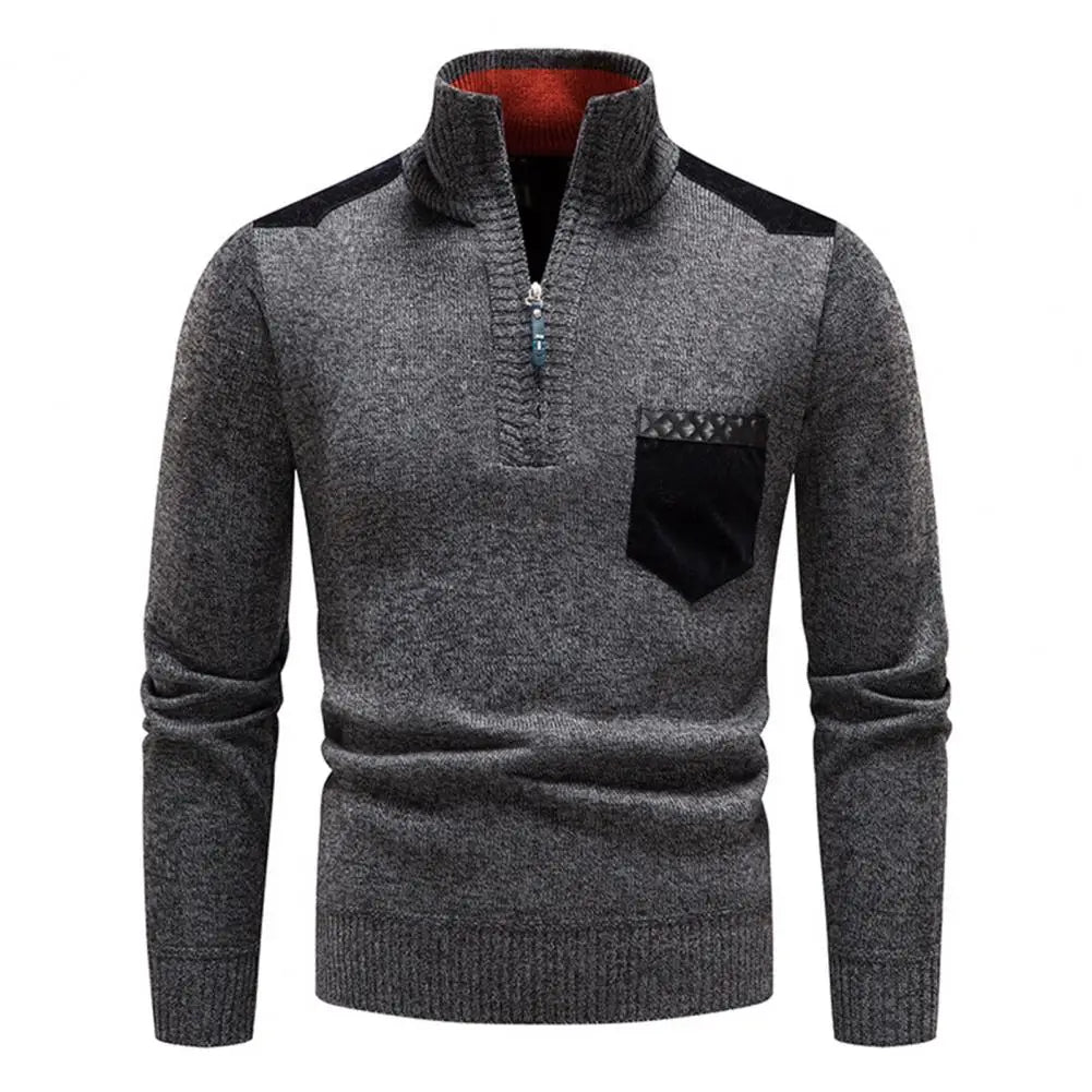 Herren Halb Reißverschluss Pullover