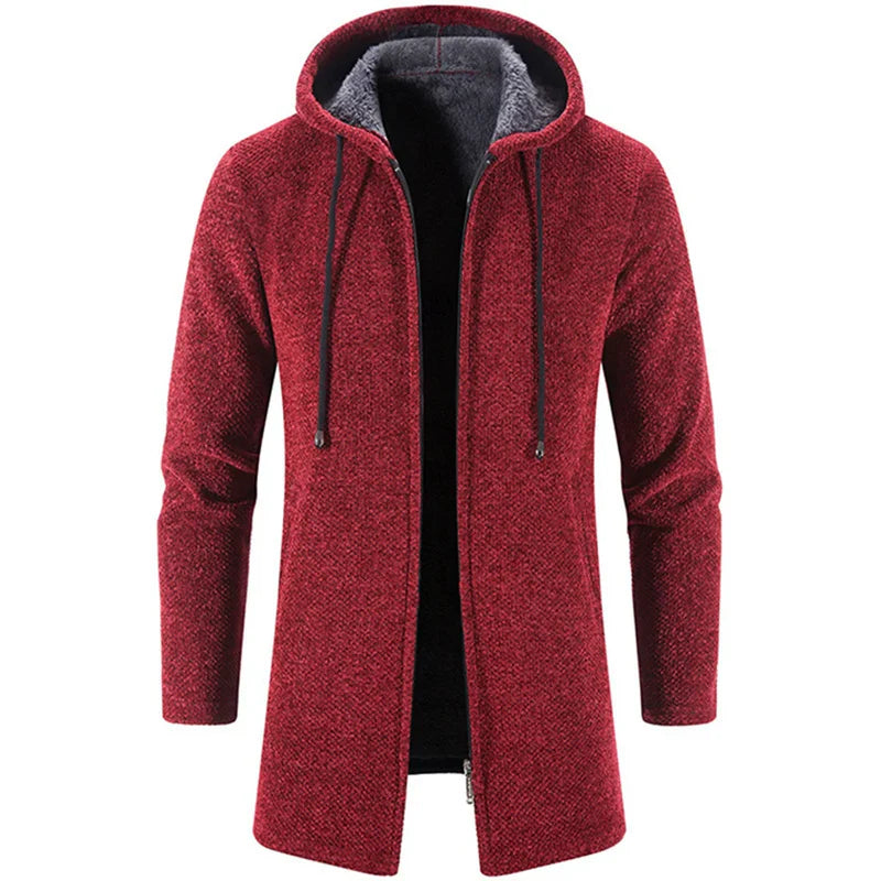 Herren lange wollweste mit fleece