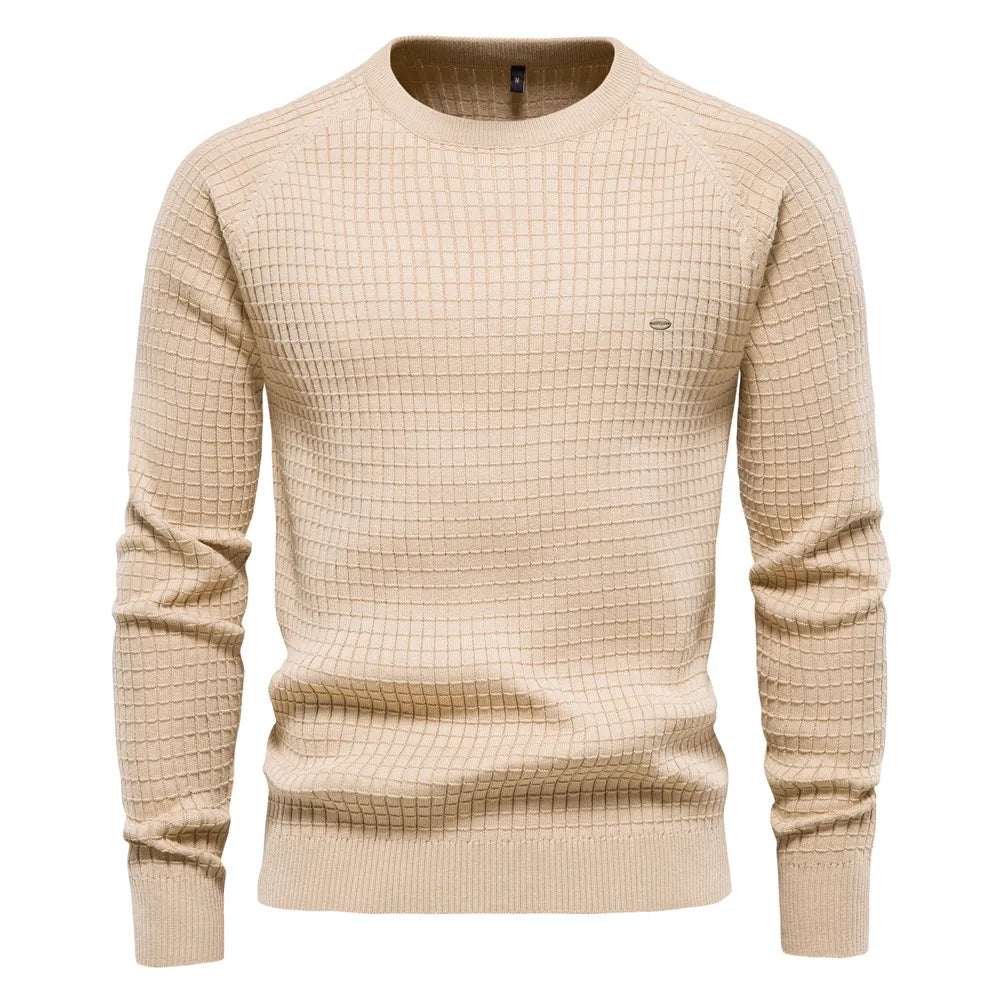 Herren strickpullover mit strukturmuster