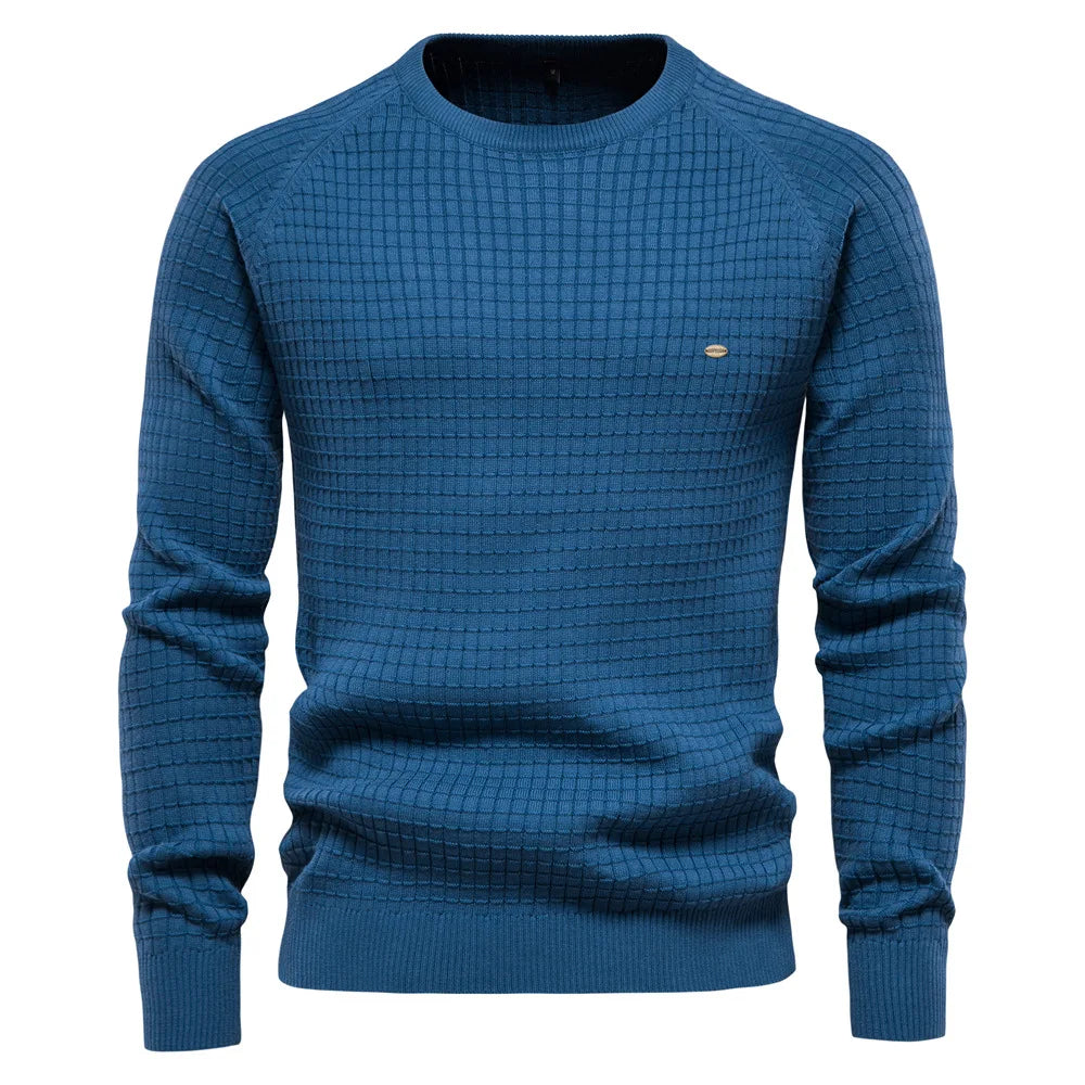 Herren strickpullover mit strukturmuster