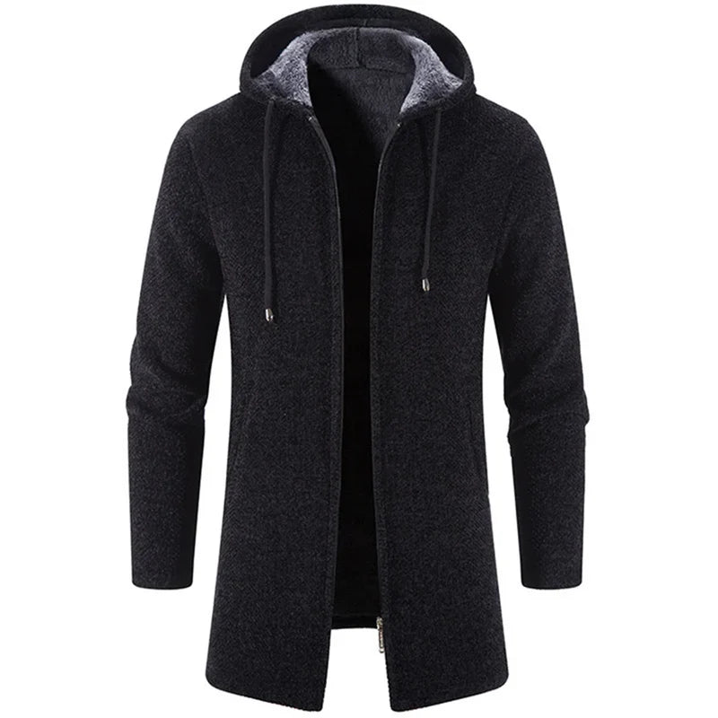 Herren lange wollweste mit fleece