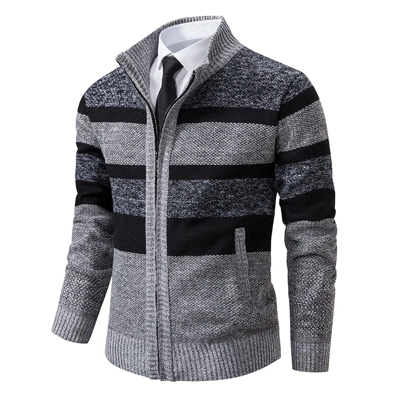 Herren business strickjacke aus merinowolle